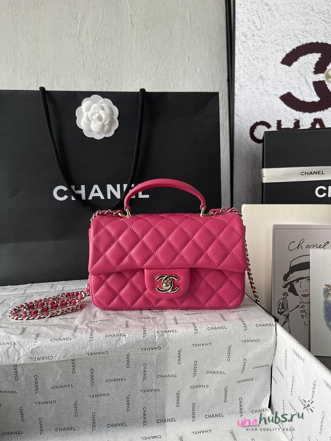Chanel Top Handle Fuchsia 20cm - 1