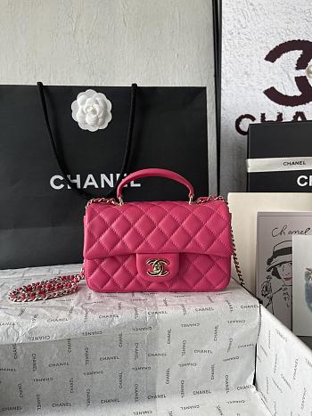 Chanel Top Handle Fuchsia 20cm