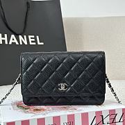 Chanel Wallet Woc Chain Black Caviar Silver 19cm - 1