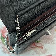 Chanel Wallet Woc Chain Black Caviar Silver 19cm - 3