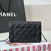 Chanel Wallet Woc Chain Black Caviar Silver 19cm - 5