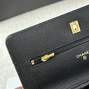Chanel Wallet Woc Chain Black Caviar Gold 19cm - 3