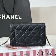 Chanel Wallet Woc Chain Black Caviar Gold 19cm - 2