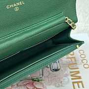 Chanel Wallet Woc Chain Green Caviar Gold 19cm - 4