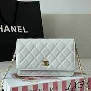 Chanel Wallet Woc Chain Black Caviar Gold/Silver 19cm - 1