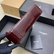 YSL Le 5 A 7 Burgundy Patent Bag 24.5x14x6cm - 3