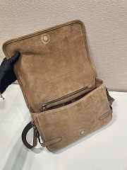 Prada Brown Suede Shoulder Bag 30x20x11cm - 4