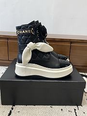 Chanel Black White Boot - 1