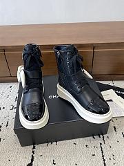 Chanel Black White Boot - 2