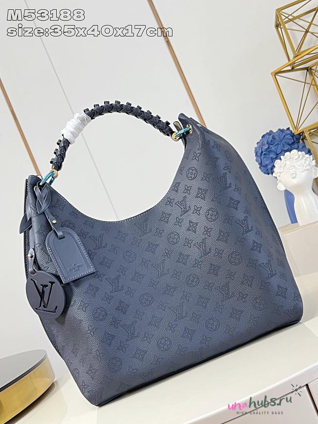 Louis Vuitton Carmel Mahina Navy Blue 35x40x17cm - 1