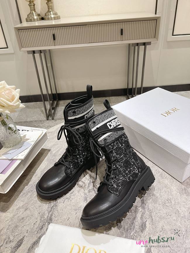 Dior D-Major Ankle Boot Black and White  - 1