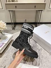 Dior D-Major Ankle Boot Black and White  - 3