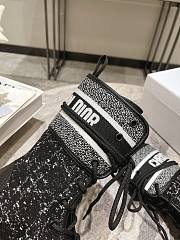 Dior D-Major Ankle Boot Black and White  - 2