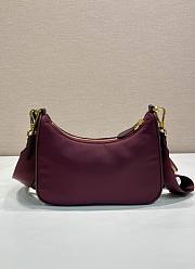 Prada Re-Edition Nylon Burgundy Bag 22x12x6cm - 3