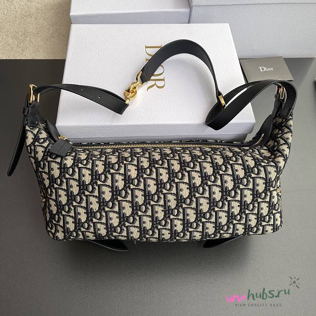 Dior D-Journey Bag Oblique Blue 33x16x15cm - 1