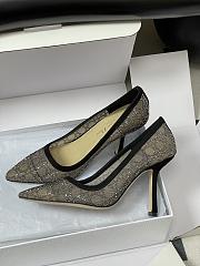 Dior Capture Pump Transparent Mesh Strass 10cm - 2