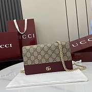 Gucci GG Marmont bi-color wallet Beige Red 20x12.5x4cm - 1