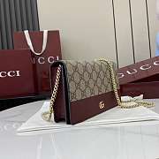 Gucci GG Marmont bi-color wallet Beige Red 20x12.5x4cm - 4