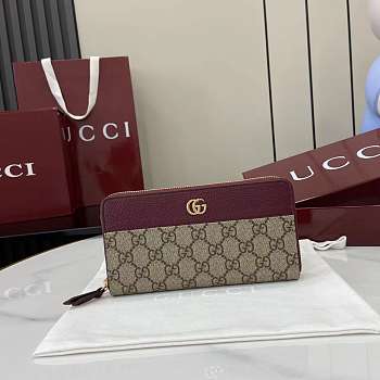 Gucci Wallet Beige Red 19x10.5x2cm