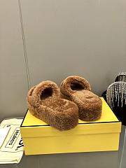 Fendi Slipper Brown Fur - 3