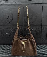 Chanel 25 Handbag Brown Suede  - 1