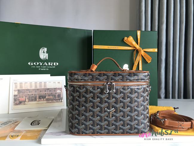 Goyard Vanity Case Brown 20x14x16cm - 1