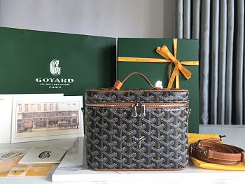 Goyard Vanity Case Brown 20x14x16cm