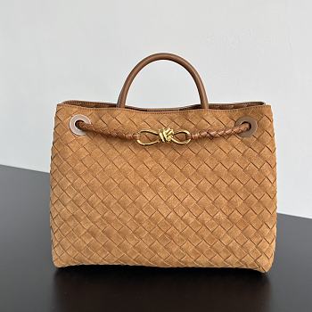Bottega Veneta Medium Andiamo Brown Suede 32x25x11cm