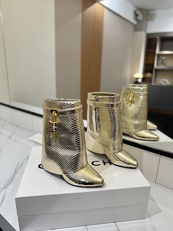 Givenchy Shark Lock Gold Boot