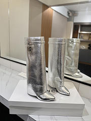 Givenchy Shark Lock High Boot Silver  - 1