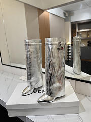 Givenchy Shark Lock High Boot Silver  - 3