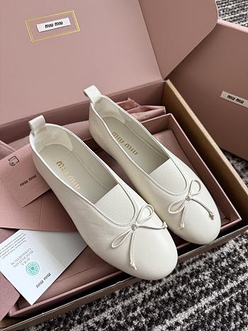 Miu Miu Elan White Ballerina Flat
