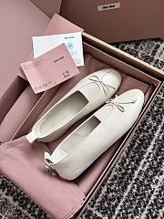 Miu Miu Elan White Ballerina Flat - 3