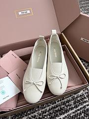 Miu Miu Elan White Ballerina Flat - 2
