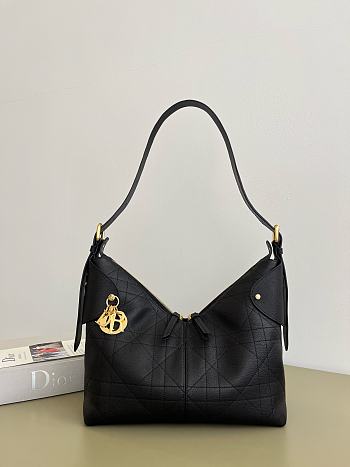 Dior Medium Voyage Bag Powder Black Flat 28x18x12cm