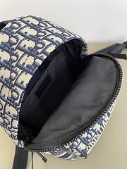 Dior DiorTravel Backpack Blue Oblique 31.5x21.5x13cm - 5