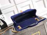 Chanel Flap bag Blue Velvet 20x15.5x6cm - 4