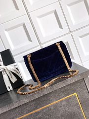 Chanel Flap bag Blue Velvet 20x15.5x6cm - 3