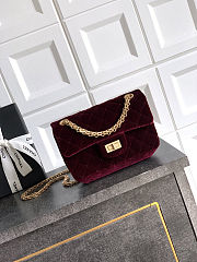 Chanel Flap bag Red Velvet 20x15.5x6cm - 1