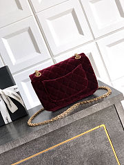 Chanel Flap bag Red Velvet 20x15.5x6cm - 4
