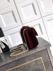 Chanel Flap bag Red Velvet 20x15.5x6cm - 2