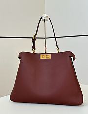 Fendi Peekaboo Red Wine Bag 40.5x13x28cm - 3