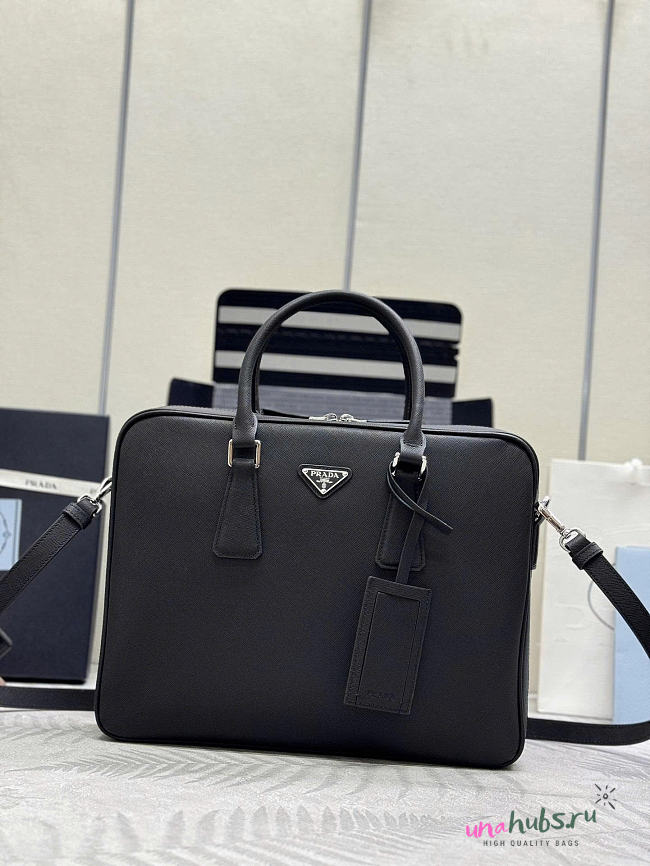 Prada Saffiano leather briefcase 38x28x6.5cm - 1