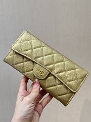 Chanel Wallet Gold Caviar 19cm - 1