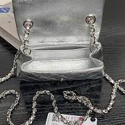 Chanel Flap Bag Silver 16.5x10x5cm - 4