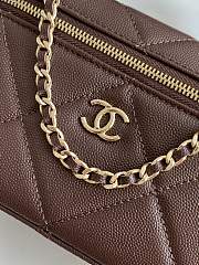 Chanel Vanity Case Dark Brown Caviar 19.5x17x5cm - 3