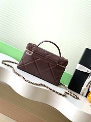 Chanel Vanity Case Dark Brown Caviar 19.5x17x5cm - 4
