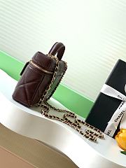Chanel Vanity Case Dark Brown Caviar 19.5x17x5cm - 5