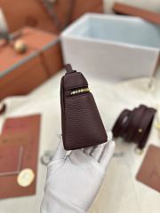 Loro Piana L19 Dark Brown Gold Bag 19cm - 2