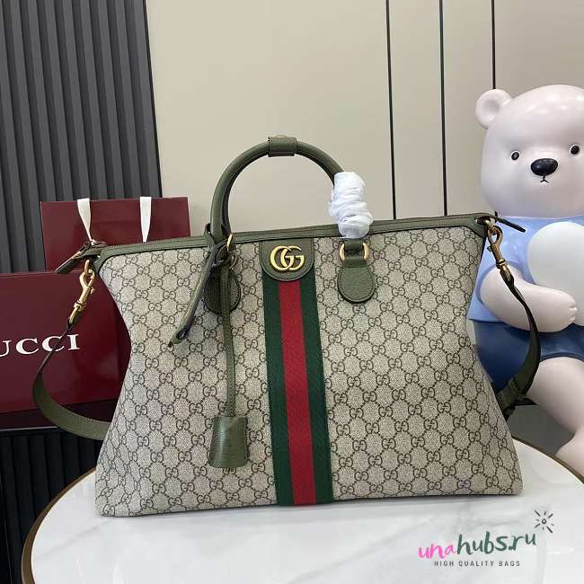 Gucci Savoy Medium Travel Bag Green 48x28x18cm - 1